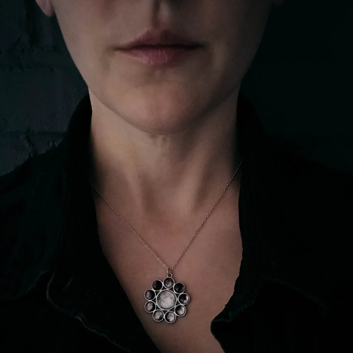 Moon Phase Halo Pendant