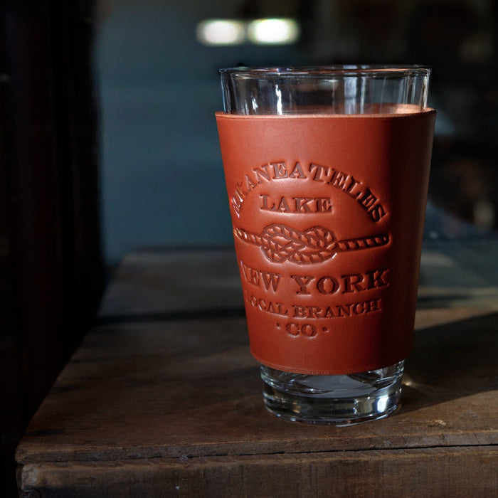 Leather Pint Glass  - USA Made