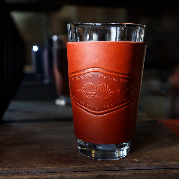 Leather Pint Glass  - USA Made