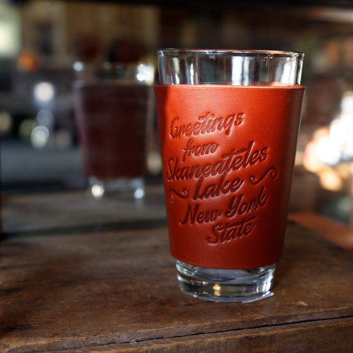 Leather Pint Glass  - USA Made