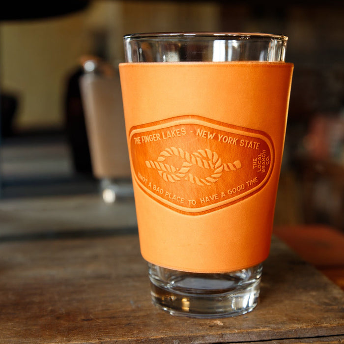 Leather Pint Glass  - USA Made