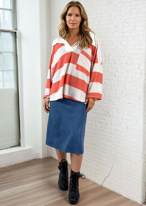 Alyssa Very Versatile Cotton Skirt Pink Denim