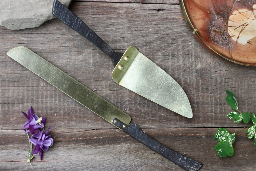 Brass Pie and Cake Server