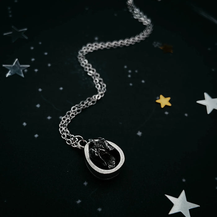 Small Teardrop Meteorite Pendant