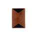 Brown leather wallet on a white background