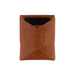 Brown leather pouch on a white background