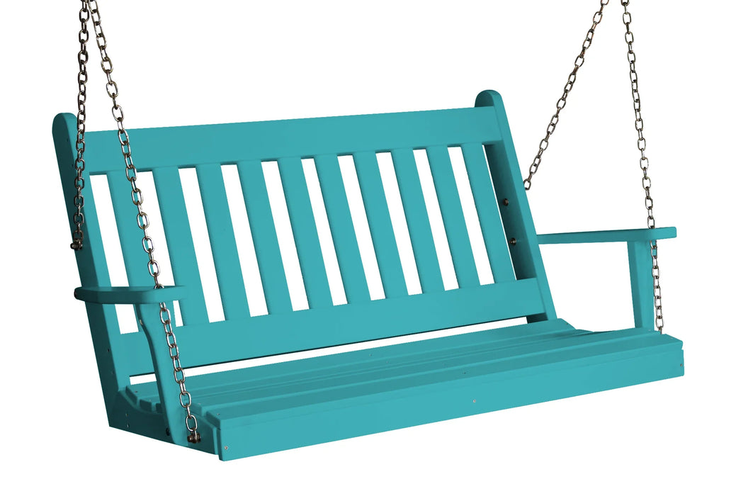 Keystone Amish Co. 5 Foot Franklin Poly Composite Porch Swing, Aruba