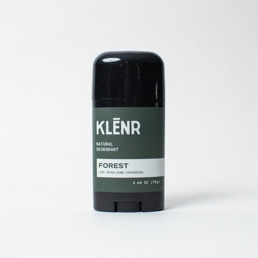 Klenr Forest natural deodorant stick on a white background