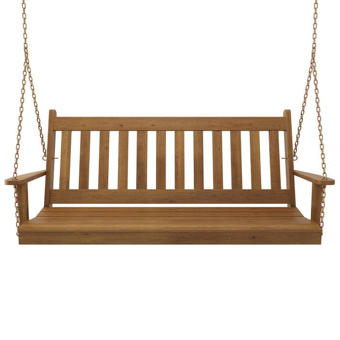 Keystone Amish Co. 4 Foot Franklin Red Cedar Porch Swing with Cup Holders