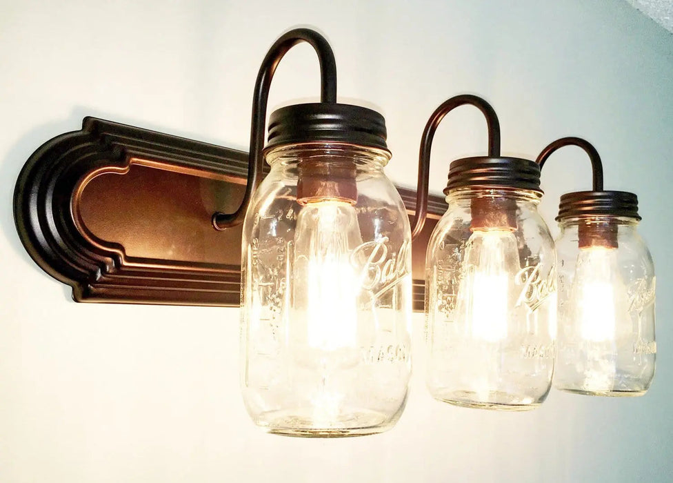 Mason Jar Bathroom Vanity Light