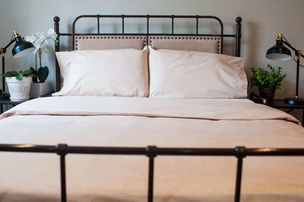 Natural Colored Cotton Bed Sheet Set