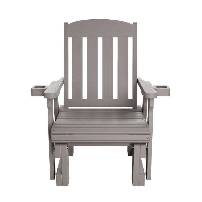 Amish Casual Heavy Duty 600 Lb High Back Mission Treated Glider Chair