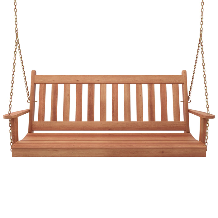 Keystone Amish Co. 4 Foot Franklin Red Cedar Porch Swing with Cup Holders