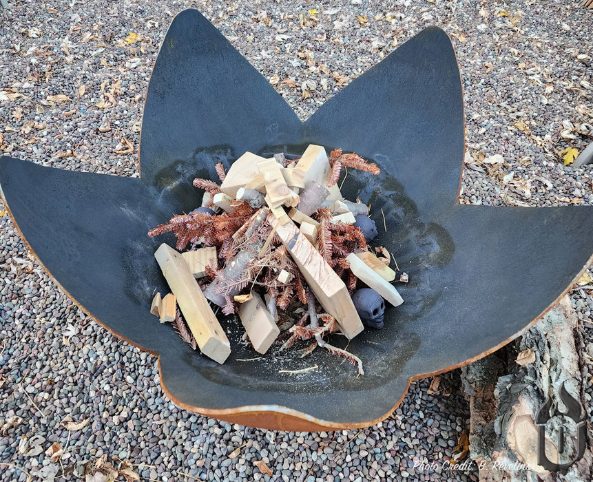 "Fire Flower" Fire Bowl with Standard Base