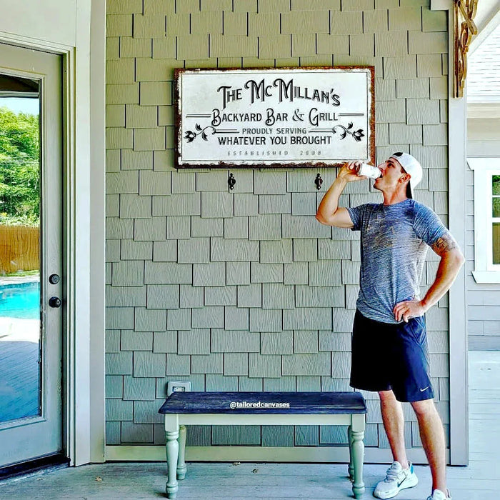 Backyard Bar & Grill Sign