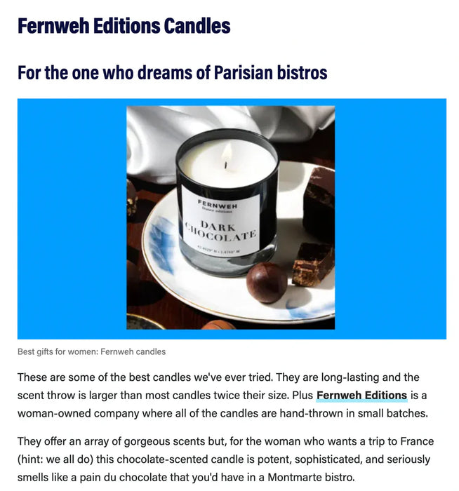 Dark Chocolate Scented Soy Candle
