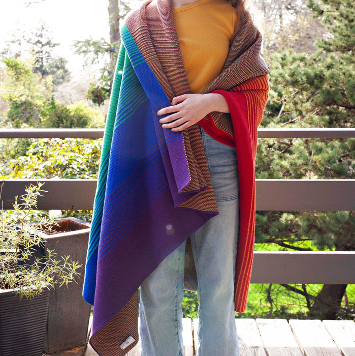 Rainbow Ombré Throw