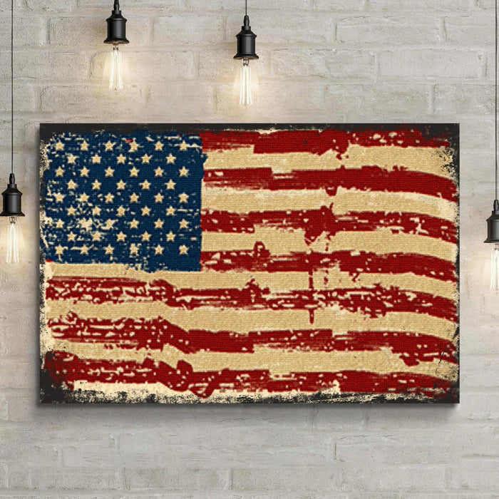American Flag Canvas Wall Art