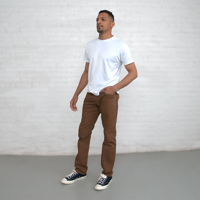 100% Cotton Tailored Fit Brown