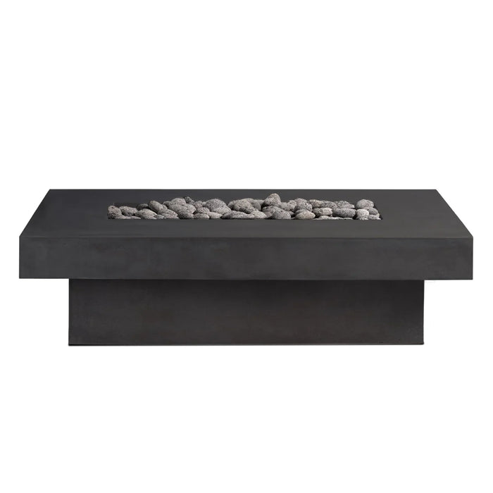 Toplina - Rectangular Concrete Fire Pit Table