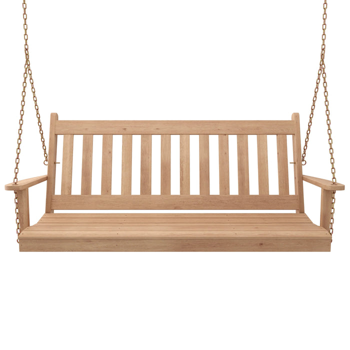 Keystone Amish Co. 5 Foot Franklin Red Cedar Porch Swing with Cup Holders