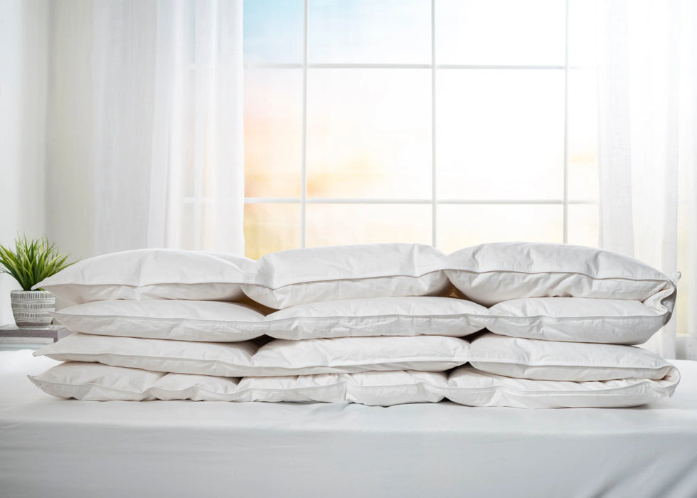 European Goose Down White Comforter - Egyptian Cotton