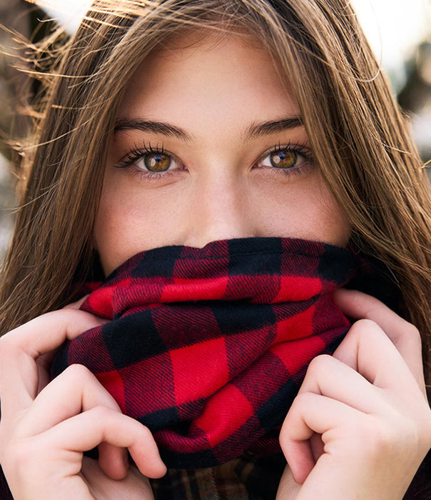 Flannel Scarf - Red Buffalo