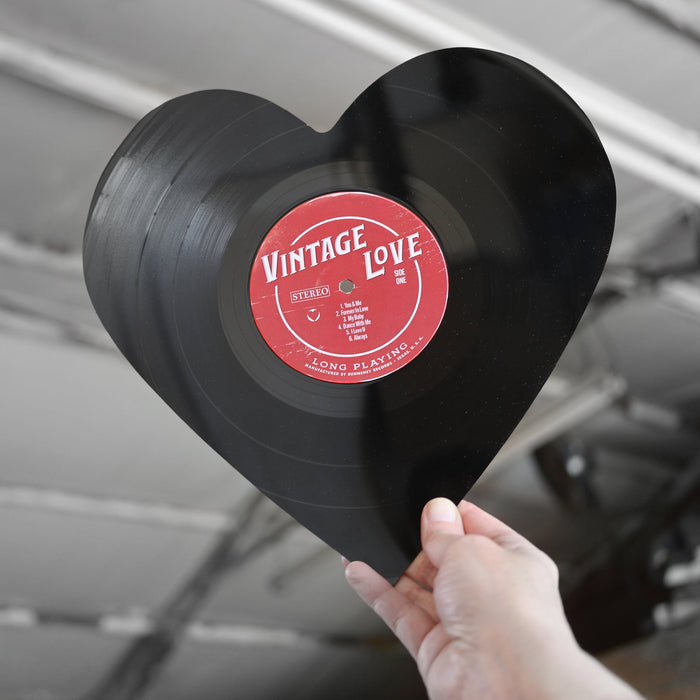 Vintage Vinyl Heart Art