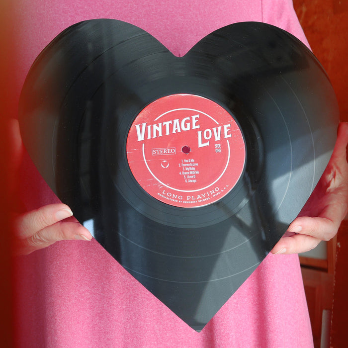 Vintage Vinyl Heart Art