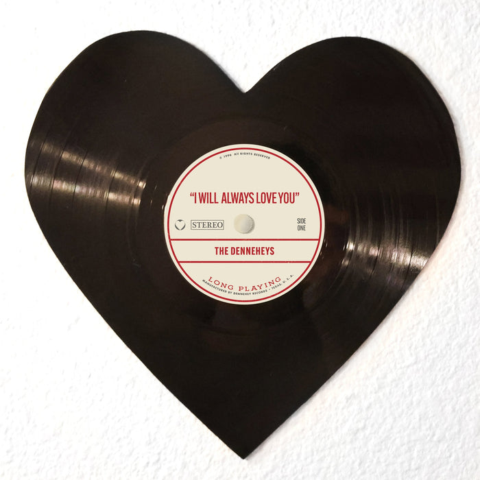 Vintage Vinyl Heart Art