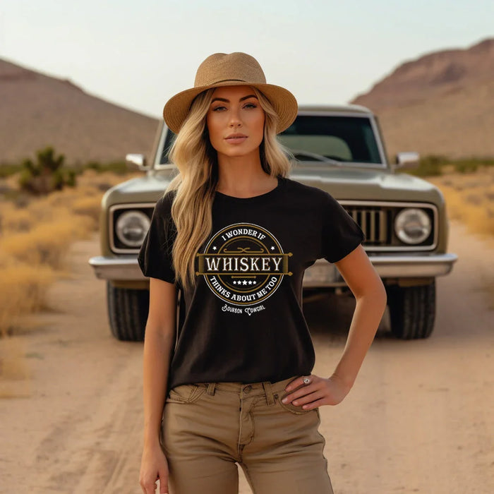 I Wonder if Whiskey Thinks About Me Too Graphic Tee