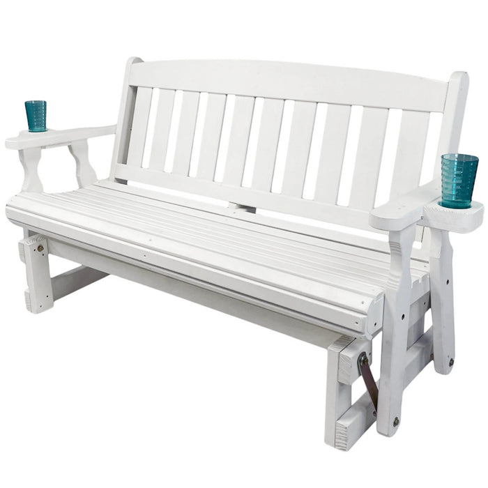 Amish Casual 4 Foot Mission Wood Porch Glider