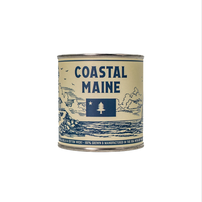 Can with 'Coastal Maine' label on a white background