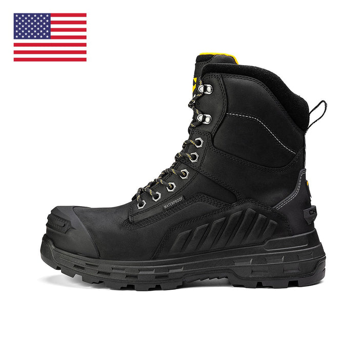 Wildwood 8” Waterproof Composite Toe Black Boot - Made in USA