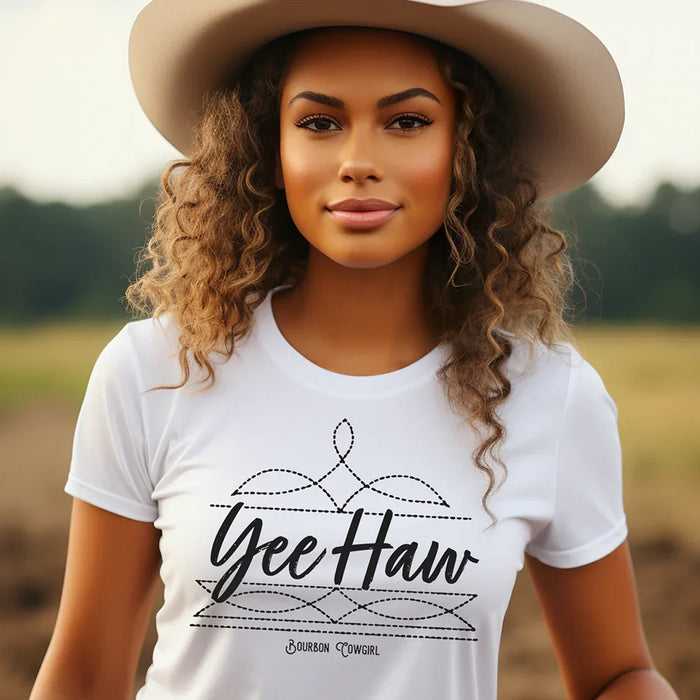 Boot Stitch Yee Haw T-Shirt