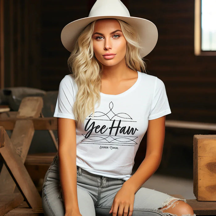 Boot Stitch Yee Haw T-Shirt