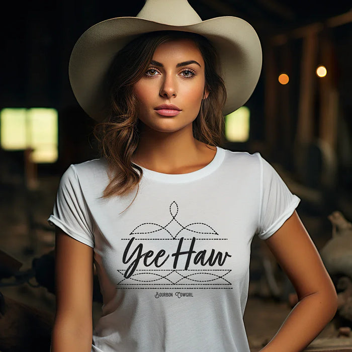 Boot Stitch Yee Haw T-Shirt