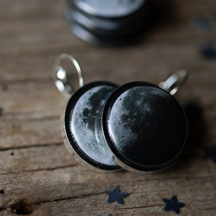 Interchangeable Moon Phase Earrings