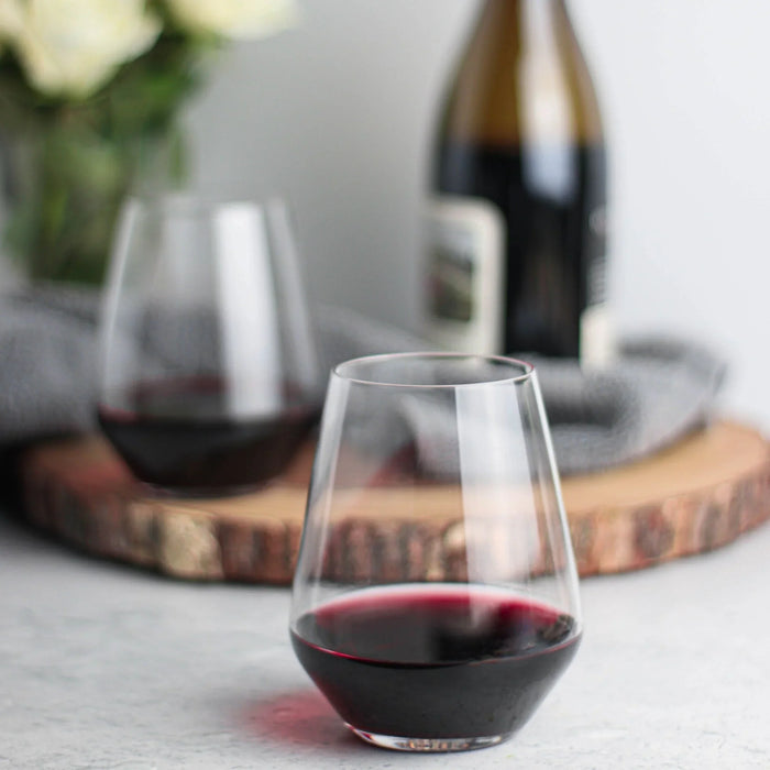 Greenwich Stemless Wine Gift Set of 4, 18 ounce