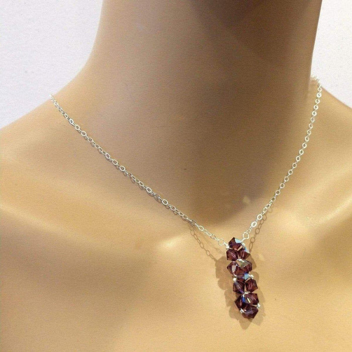 Handmade Wire Woven Crystal Rock Candy Necklace in Various Colors