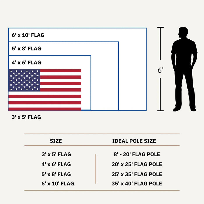 Nylon American Flag - 100% Made in USA