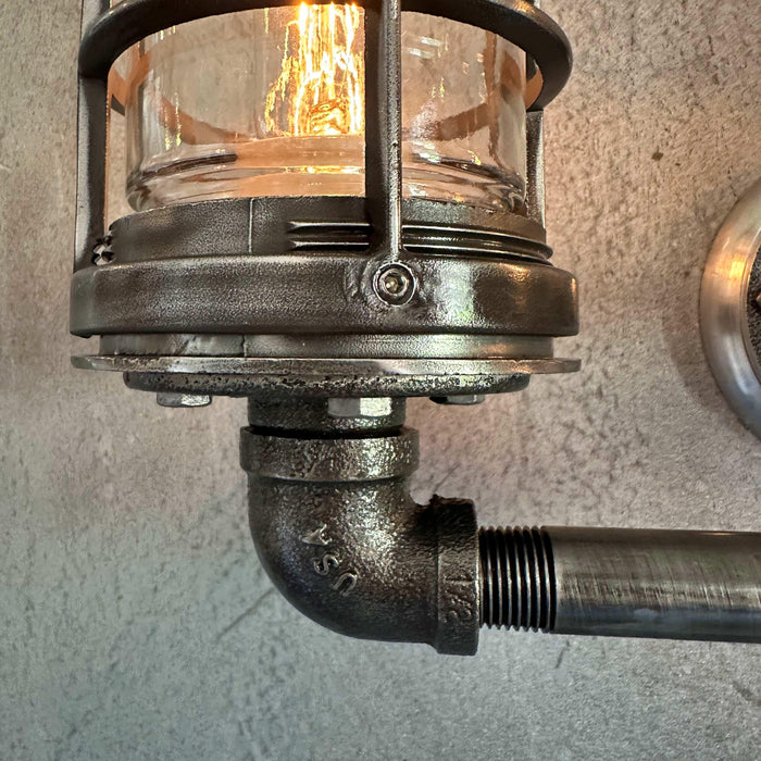 Black Iron Pipe Light Fixture - The Ironforge