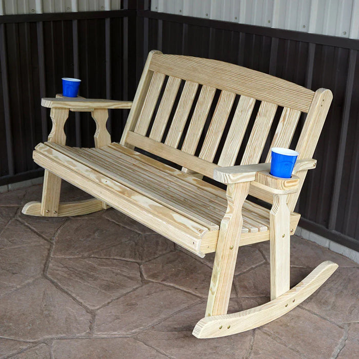 Amish Casual Heavy Duty 800 Lb Mission Treated Double Rocker