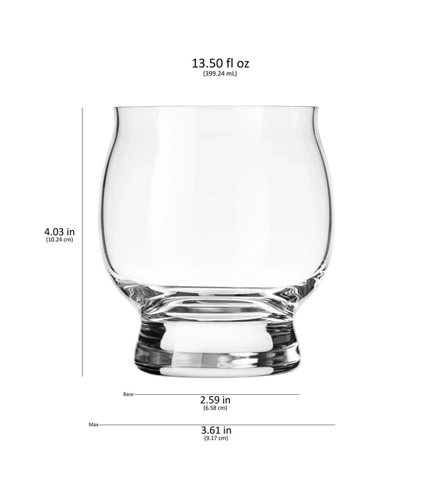 Kentucky Bourbon Trail Whiskey Cocktail Glass, 13.5 ounce, Set of 4