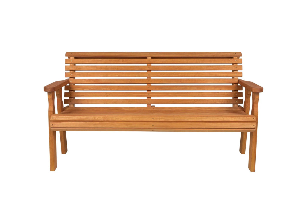 Amish Casual Roll Back 5 Foot Treated Wood Outdoor Bench