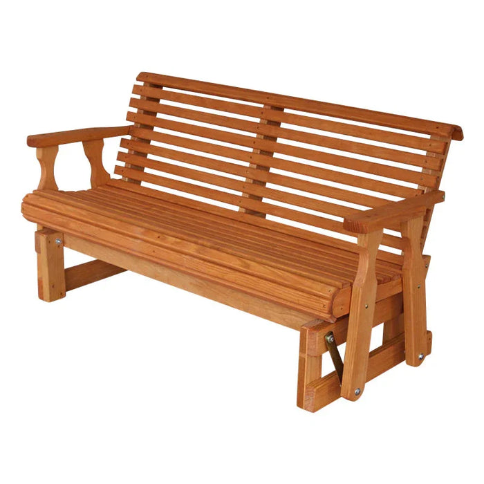 Amish Casual Heavy Duty Roll Back 4 Foot Treated Porch Glider