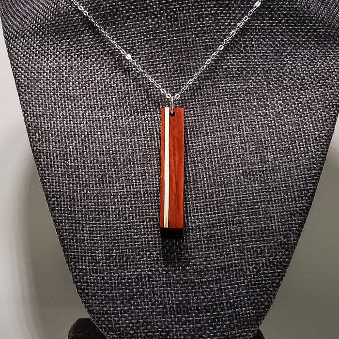 Sterling Silver Horizontal Inlay Necklace