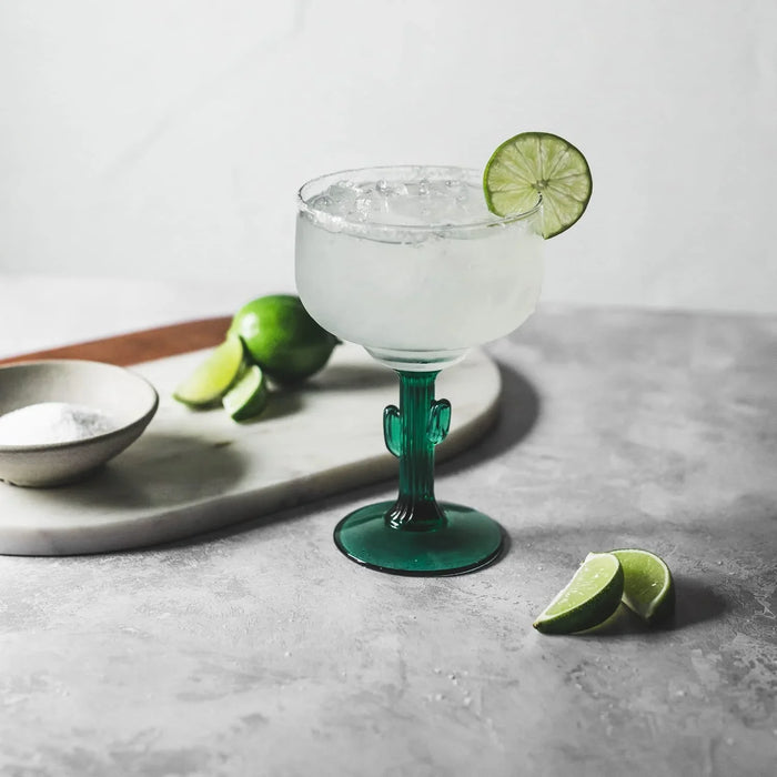 Cactus Margarita Glasses, 16 ounce, Set of 4