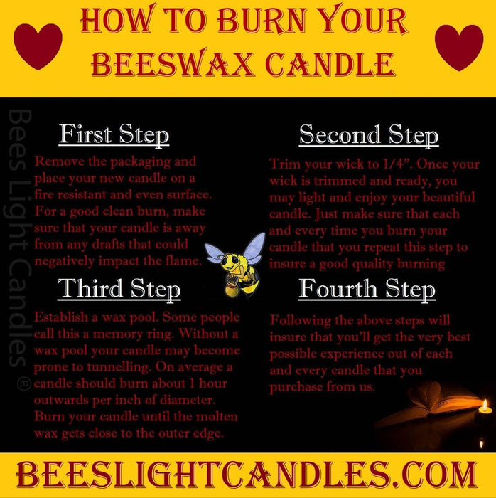 Delicate Floral Beeswax Pillar Candle