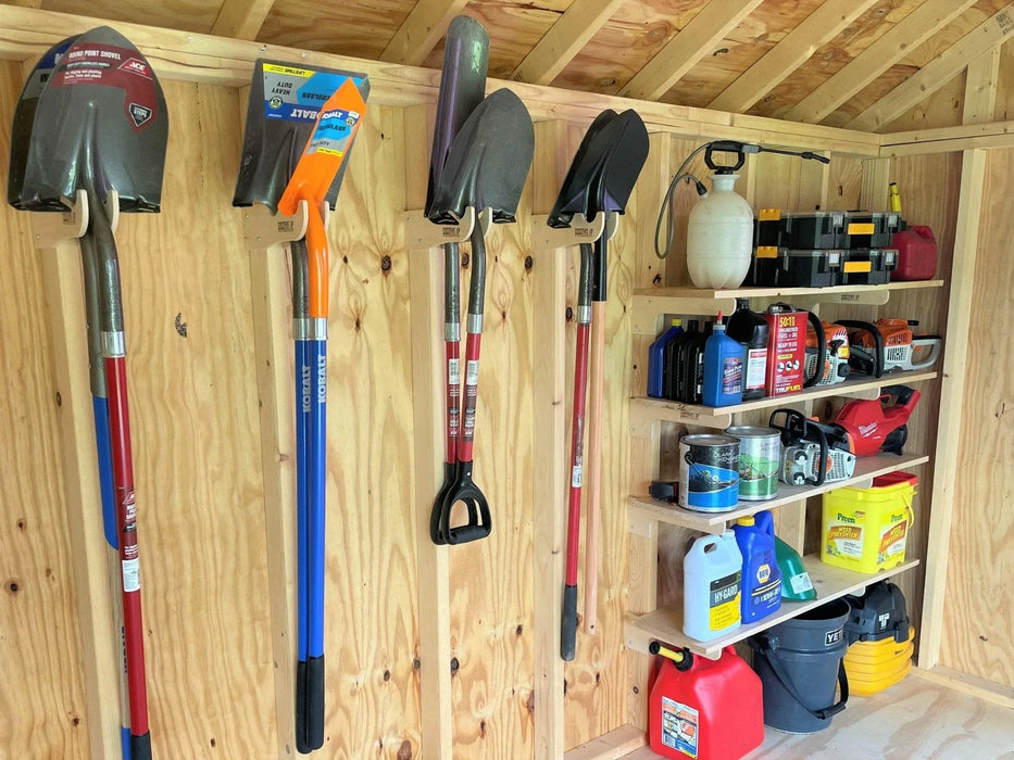 Deluxe Shed Organizer Kit, Garden Yard Tool Rack